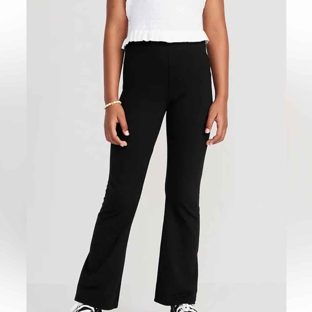 Old Navy Girls Full Length Flare Leggings Black Size L 10/12